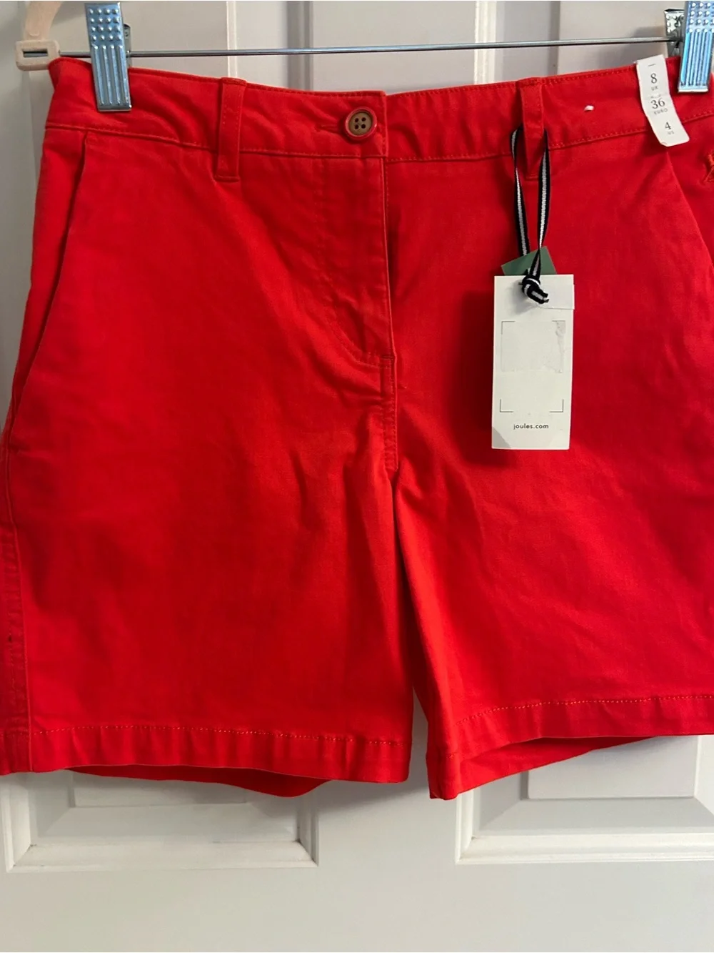 NWT-Joules Vibrant Red Chino Shorts